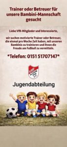 Unterstützung für unseren Nachwuchs gesucht ⚽